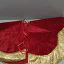 36 Inch Scalloped Velvet Christmas Tree Skirt Red with Bow Gold Edge Fur Plush Tree Skirt Luxury Xmas Skirts for Merry Christmas Party Vintage Holiday Decorations