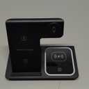 AISENS 15W 3 in 1 USB C Wireless Charger for Apple Watch Mobile Phone Ariculars with Charging Case White 