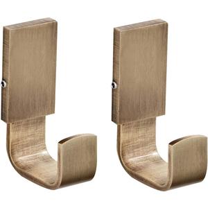 Flybath Coat Hook Antique Brass Towel Robe Hooks for Bathroom Kitchen Shirt Holder Wall Mounted Brushed Bronze 2 Pack