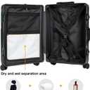 Zipperless Luggage, Polycarbonate Aluminum Hard Shell, Expandable Carry-On Suitcase with Spinner Wheels, Hard Shell Suitcase, 20 Inch Cabin