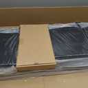 SONGMICS Dresser for Bedroom, Chest of Drawers, Steel, MDF, 8 Non-Woven Fabric Drawers, Storage Organizer Unit, Closet, Entryway, Ink Black and Ebony Black LGS124B01S