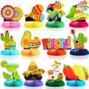 12 Cinco De Mayo Fiesta Honeycomb Table Centerpiece 8.5 for Fun Fiesta Taco Party Supplies, Luau Event Photo Props, Mexican Theme Decoration, Carnivals Festivals, Taco Tuesday Event