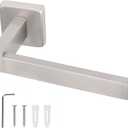 NearMoon Bath Square Toilet Paper Holder, Premium SUS304 Stainless Steel Rustproof Wall Mounted Toilet Roll Holder for Bathroom, Kitchen, Washroom (Brushed Nickel)