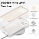 for iPhone 16 Pro Case Silicone,with [Full Camera Protection][Soft Anti-Scratch Microfiber Lining],Liquid Silicone Ultra Slim Shockproof Phone Case for Men Women Girls-White