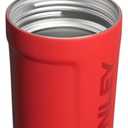 STANLEY Vitalize Shaker Bottle 20 oz | Leakproof Insulated Stainless Steel Shaker Cup | Base Storage and Twist On Fast Flow Lid | Protein Shakes and Pre Workout Powder | BPA-Free | Chili Red
