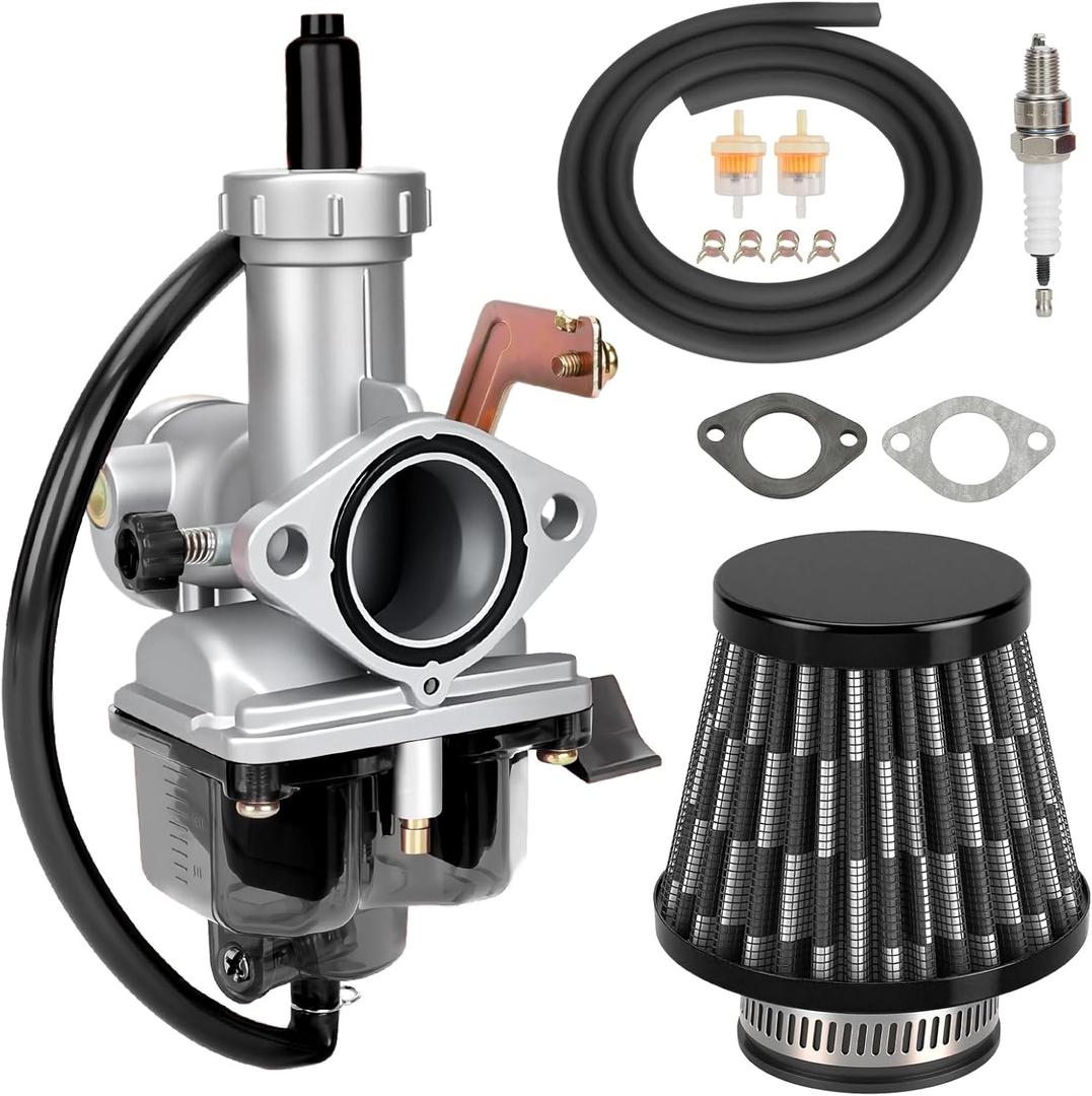 PZ27 Carburetor Assembly Replacement for CG 125cc 150cc 250cc Predator 212 Engine TRX200 TRX250 ATV Quad XR100 ATC185 XR100 CRF100 CB125 TaoTao 4 Stroke Dirt Pit Bike Parts 27mm Carb Kit (black)