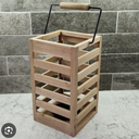 Natural Wood Open Frame Lantern