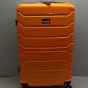 InUSA TREND Luggage with Spinner Wheels | Durable Lightweight Hardside Suitcase, Travel bag with Handle and Trolley, 28-Inch Large Checked luggage | Orange
