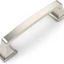 Amerdeco 30 Pack Brushed Satin Nickel Cabinet Hardware - 3-3/4 Inch(96mm) Hole Center Kitchen Cabinet Handles for Bathroom Drawer Pulls Dresser Pulls ZH0002