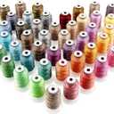 New brothread 50 Colors Variegated Polyester Embroidery Machine Thread Kit 500M (550Y) Compatible with Brother Janome Babylock Singer Pfaff Bernina Husqvaran Embroidery and Sewing Machines