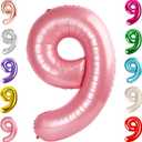 40 Inch Pearl Pink Numbers 9 Balloon, Balloons Decorations for 9 19 90 Birthday Party, Engagement, Wedding, Graduations, Photo Shoot Supplies
