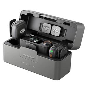 DJI Mic 3 (2 TX + 1 RX + Charging Case), Wireless Microphone for iPhone/Camera/Android, Ultralight, Adaptive Gain Control for Balanced Volume, Dual Band Anti-Interference, 28hrs Use, Vlog