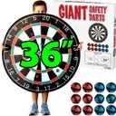 Funwares 36" Giant Dart Board for Adults and Kids, 25% Larger Than The Competition for Ultimate Indoor Fun and Outdoor Fun, Party Game for Families, Games for Kids 8-12, and Dart Game for Adults