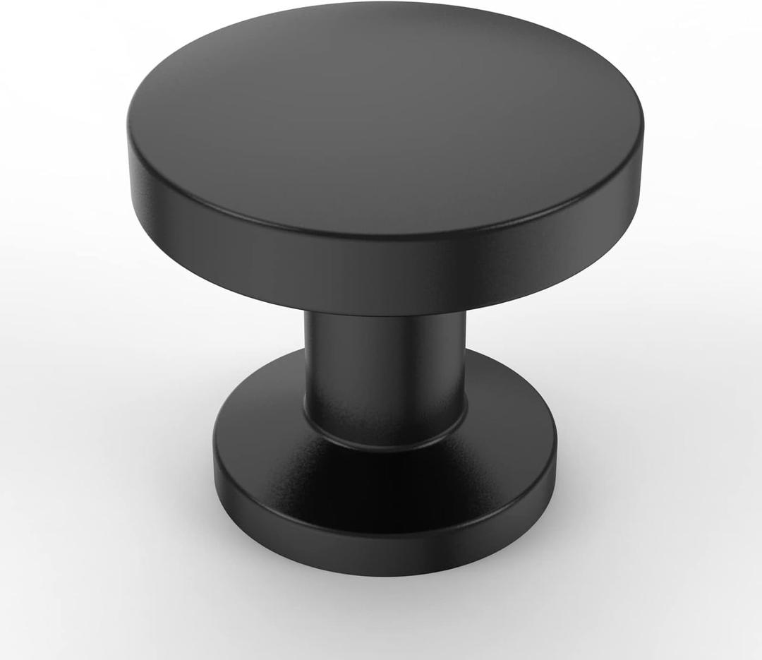 Asidrama 10 Pack Matte Black Kitchen Cabinet Knobs - Dresser & Drawer Knobs - Zinc Cabinet Hardware