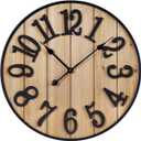 A Beautiful Large Wall Clock with an Adjustable Kit, Suitable for Home Decoration, (Wood-Arabic)