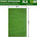 XLX TURF Realistic Artificial Turf Grass 8 FT X 10 FT - Large Fake Grass Carpet Indoor Outdoor Rug for Patio Balcony Dogs Pets Kennel Flooring Kids Playground - Low Pile