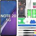 for Samsung Galaxy Note 20 5G OLED Screen Replacement with Mystic Grey Frame OLED Display Touch Digitizer Full Assembly Fix Glass with Repair Tools Kit SM-N981U SM-N981U1
