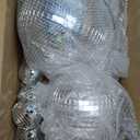 Large Mirror Disco Ball Bright Hanging Disco Ball: 6 Pcs Silver Reflective Mirror Ball - Disco Party 70s Ballroom Dance Music Festivals Decoration (10'', 8'', 3.2'')