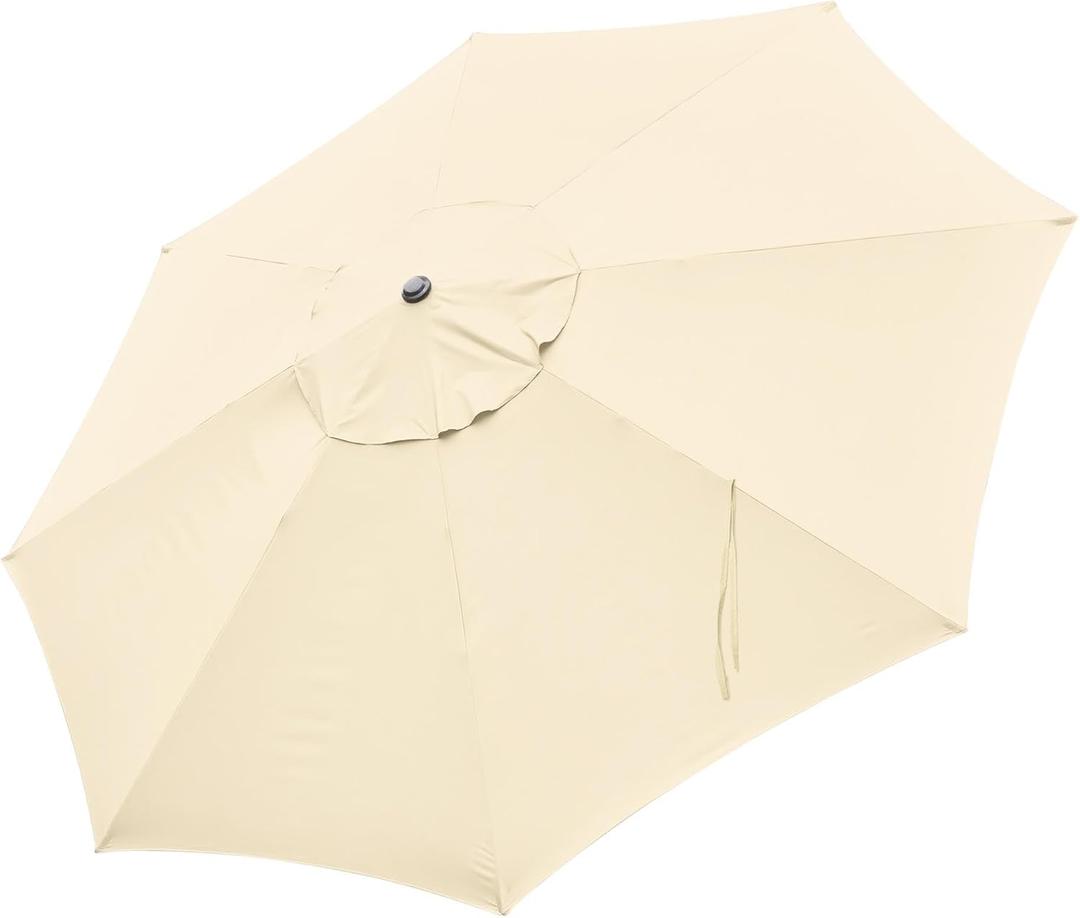 Yescom 13Ft 8 Rib Patio Umbrella Replacement Cover Canopy Outdoor Market Beach Deck Top (Beige4)