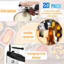 Gisafai 20 Pcs Manual Can Opener with Sharp Blade Smooth Edge Multifunctional Kitchen Gadget Handheld Openers Oversized Handheld Knob Can and Bottle Animals
