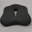 Memory Foam Seat Chair Cushion for Relieves Back Sciatica Pain Tailbone Pain Coccyx Degenerating Disc Orthopedic Osteoarthritis Prostate Cushion Low Back Pain Cushion Hip Shaping (Dark Gray)