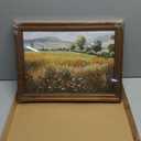 Gold Framed Wall Art Vintage Flower Canvas Wall Art Floral Countryside Landscape Wildflower Artwork Prints Picture for Living Room Bedroom Farmhouse Bathroom Office Decor, 12x16