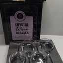 Gusto Nostro Crystal Glasses Set of 4, 22 Oz Long Stem Modern  Glasses for White and Red ,Safe, Fancy, Elegant, Large and Tall  Glass for Wedding Christmas Anniversary (Crystal Design 3)