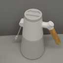 Electric Plant Mister with 180 Adjustable Long Nozzle, 2 Spray Modes, Battery Operated Garden Sprayer for Indoor Outdoor Plants  Minimalist White Design with Wood Grain Handle