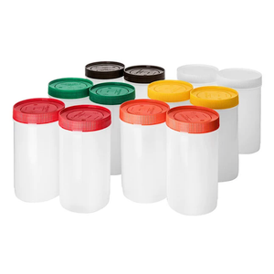 Carlisle Store N' Pour 1 Qt. Container Set with Assorted Color Caps PS602N00 - 12 Pack