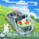 Elec Space Cute Wireless USB C Mouse - Bluetooth Triple Mode Rechargeable Cartoon Mouse for Laptops, iPads & MacBook Air/Pro - Silent Operation, Portable Design, Unique Magnetic Character (Green)
