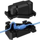 Small Weatherproof Outdoor Electrical Connection Box for 90 Angle Plugs734inch, IP66 Water-Resistant Extension Cord Cover for Plug, Extension Cables, Holiday Lights, Black