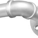 1 Inch Curtain Rods for Windows 72 to 144, Outdoor Industrial Adjustable Blackout Curtain Rod, Indoor Heavy Duty Wrap Around Drapery Pole, Silver, 72-144"