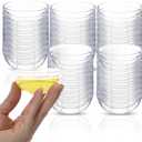 50 Pcs 3 oz Mini Clear Plastic Bowls, Ingredient Bowls For Prep Clear Sauce Bowl for Dipping Sauce, Salads, Ice Creams, Fruit, Desserts, Parfaits, Snacks