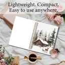 KTYHD Vintage Christmas Notebook Journal 5.5x8.3in, Winter Landscape Journal for Writing, Rustic Farmhouse Xmas Notebooks for Note Taking, Christmas Office Gifts Hardcover Spiral Notebook