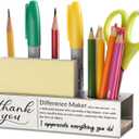 2 x Thank You "Difference Maker" Inspirational Gift for Leader Mentor Team Members, Appreciation Week Leaving Farewell New Job Promotion Gift, Recognition Office Pencil Holder Organizer TBZ153
