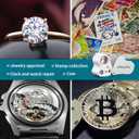 JARLINK 30X 60X Illuminated Jewelers Loupe Magnifier, Foldable Jewelry Magnifier with Bright LED Light for Gems, Jewelry, Coins, Stamps, etc