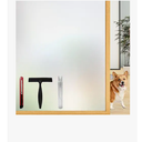 Haton Reeded Glass Window Privacy Film, Static Cling NonAdhesive Frosted Film, UV Blocking Heat Control Removable Window Sticker for Bathroom Door Home Office, 17.5" x 78.7"