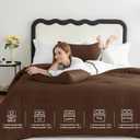 CozyLux Queen Comforter Set Brown, 3 Pieces Solid Comforters Queen Size Breathable Quilted Bedding Sets, Luxury Soft Lightweight Bed Set with Down Alternative Comforter and 2 Pillowcases All Seasons