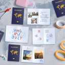 100 Pcs Kids Passport Book – Blank Fake Passport Notebooks for Pretend Travel, Party Supplies, School Projects, Travel-Themed Events