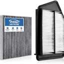 RVgolf Engine+Cabin Air Filters Set Fit for 2013-2017 Honda Accord 2.4L, 2015-2020 Acura TLX 2.4L(All Not for Hybrid) Engine Air Filter for My Car Replacement Automotive Accessories CF10134 CA11476