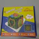 Creative 3D Sensory Cube Toys for Children with Autism,Silicone Fingertip Cube Toys for Anxiety Relief, Focus, ADHD & Autism,Suitable for Children and Adults,with 20 Silicone Strings (Green)