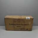 IDEALHOUSE 3 Piece Folding Kids Table and Chairs Set, Children Activity Table and Chairs Set for Dining Room,Daycare,Classrooms (Beige)