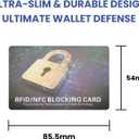 2 x RFID Blocking Card  Ultimate RFID & NFC Blocking Card, Credit Card Protector, Debit Card Skin, Safeguard Card for Wallet, ATM Card Blocker & Passport Protector (PVC, Black, 1 Pack)