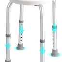 VEVOR Shower Chair for Inside Shower, Adjustable Height Shower Stool, Non-Slip Bench Bathtub Seat Stool for Elderly Disabled Adults Handicap, 300 lbs Capacity