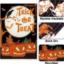 6Pcs Halloween Kitchen Hand TowelsGhost Trick or Treat Pumpkin Cat Bat Skull Tea Towel Dish Set Decorations for Holiday Bathroom Decor