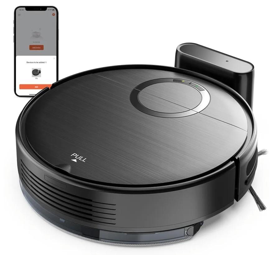 Robot Vacuum and Mop Combo, 2 in 1 Mopping Robotic Vacuum Cleaner with Schedule, Wi-Fi/App/Remote, Max Suction 2000Pa, Self-Charging, Slim, Ideal for Hard Floor, Pet Hair, Low-Pile Carpet