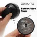 WB03X24759 Range Surface Burner Knob Gas Control Assembly Black Compatible with GE Stove Knob Replace 4454960, AP6030811, PS11762250, EAP11762250 (5PCS)