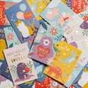 Valentines Day Cards for Kids School, 36-Pack Animal-Themed Funny Valentine's Exchange Cards for Classroom with Gold Foil and Emboss Details, 4 x 6 Inches, Blank on the Inside, Envelopes Included