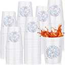 tchrules 40PCS Disco Cups for Party, 16oz White Plastic Bachelorette Party Cups, Reusable White Stadium Party Cups, Disco Drink Cups for Cowgirl Birthday Bridal Shower 70s 80s 90s Party Supplies