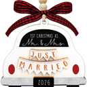 First Christmas Married Ornament 2026, Our First Christmas As Mr and Mrs Christmas Ornament - Bridal Shower Gift, Marriage Gifts, Wedding Gifts for Couples, Gift for Newlyweds